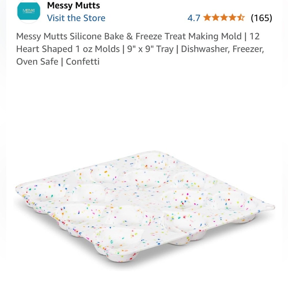 NWT Messy Mutts Silicone Bake & Freeze Treat Making Mold